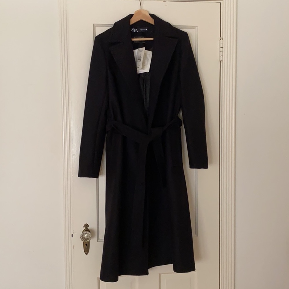 Black wool women’s coat